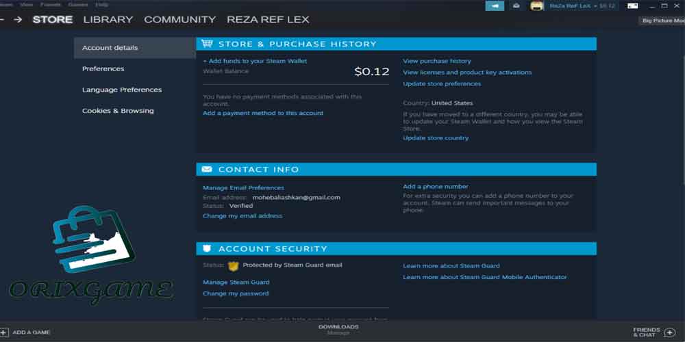 Manage Steam Guard را برای غیر فعال کردن استیم گارد انتخاب کنید