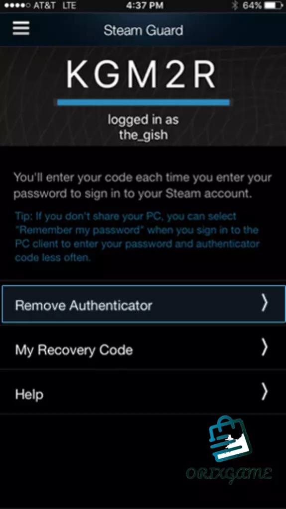 بر روی Remove Authenticator  برای برداشتن استیم گارد خود کلیک کنید