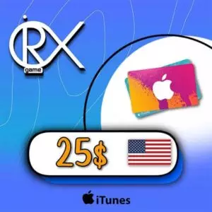 گیفت کارت آیتونز 25 دلاری آمریکا در اوریکس گیم